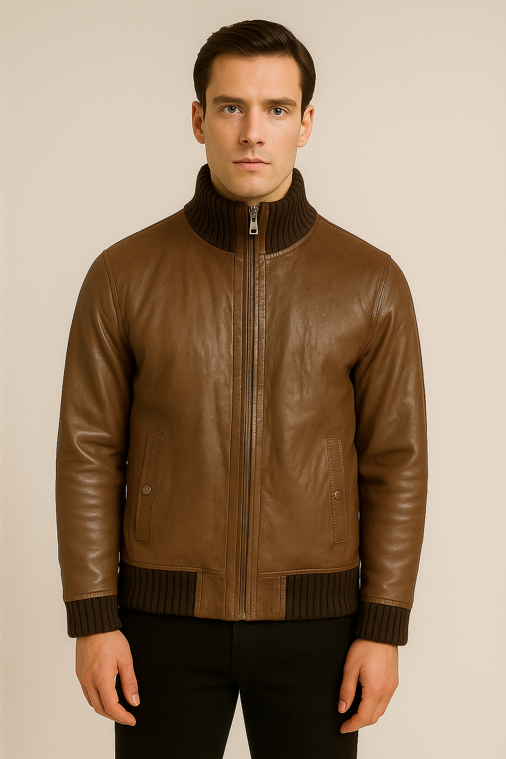 Mens 100% Leather Jacket