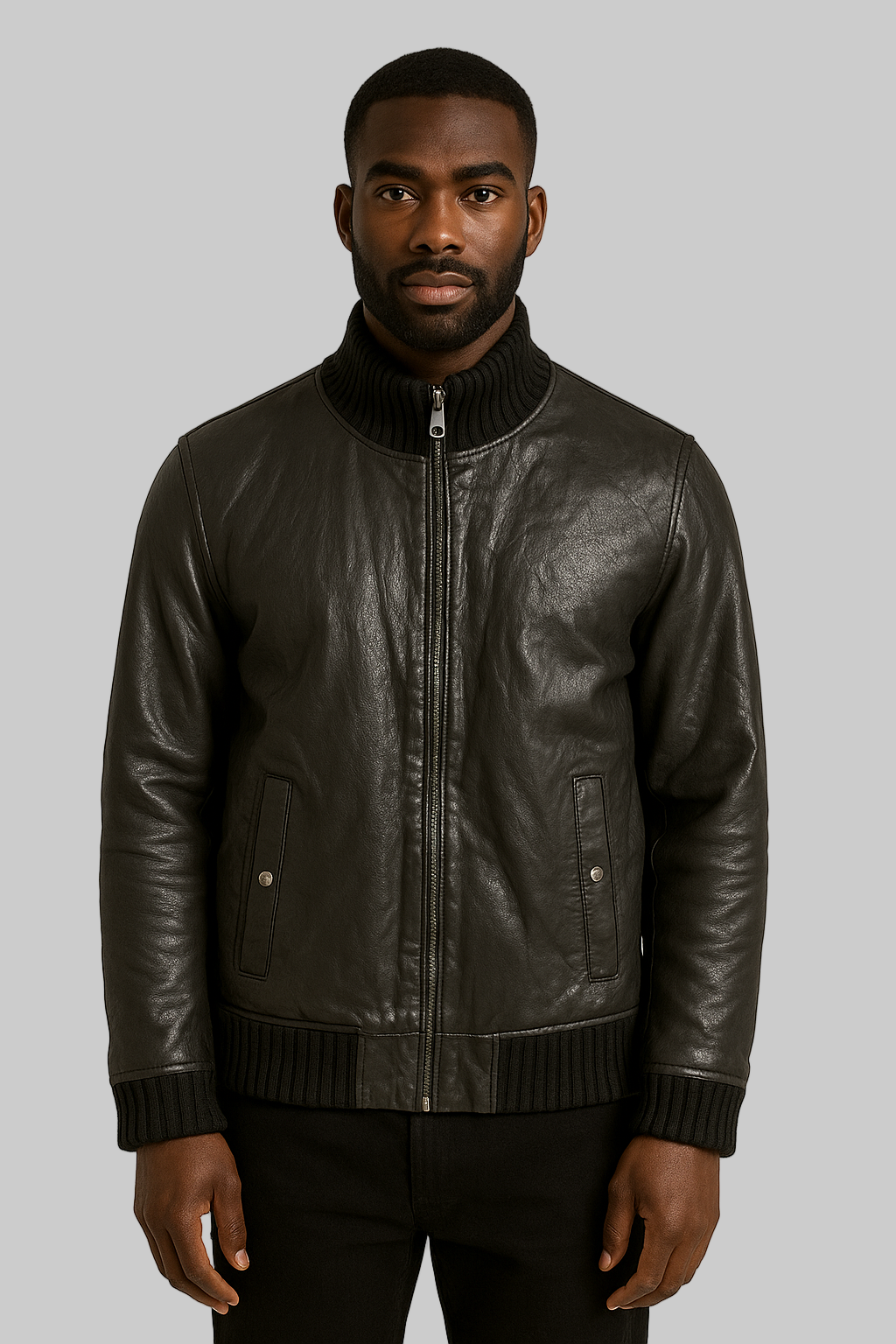 Mens 100% Leather Jacket
