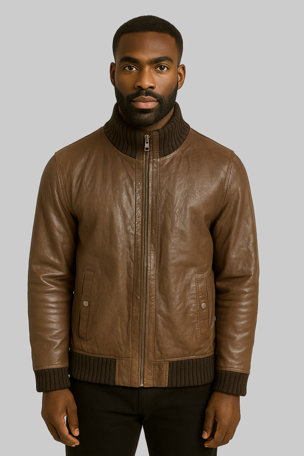 Mens 100% Leather Jacket