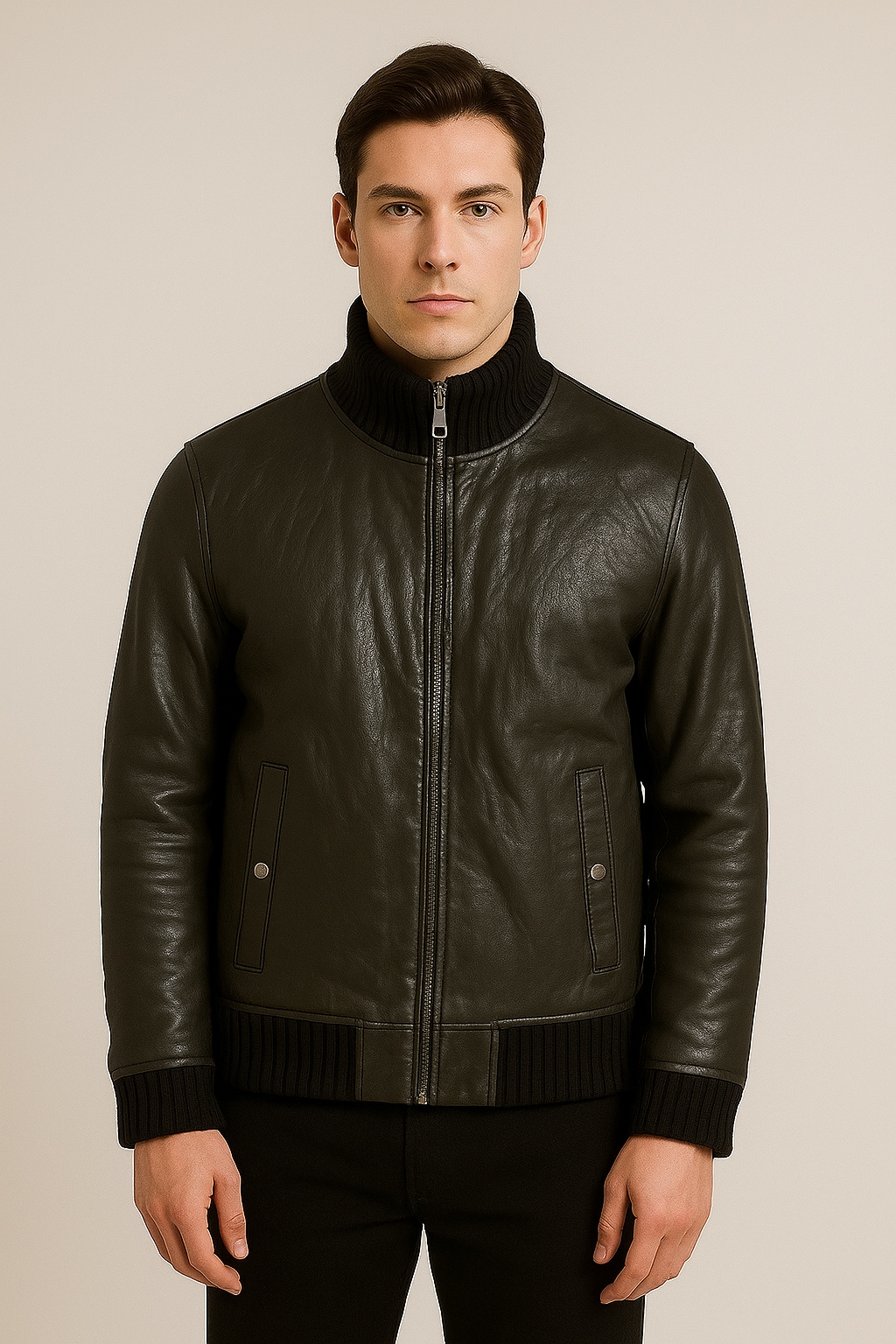 Mens 100% Leather Jacket